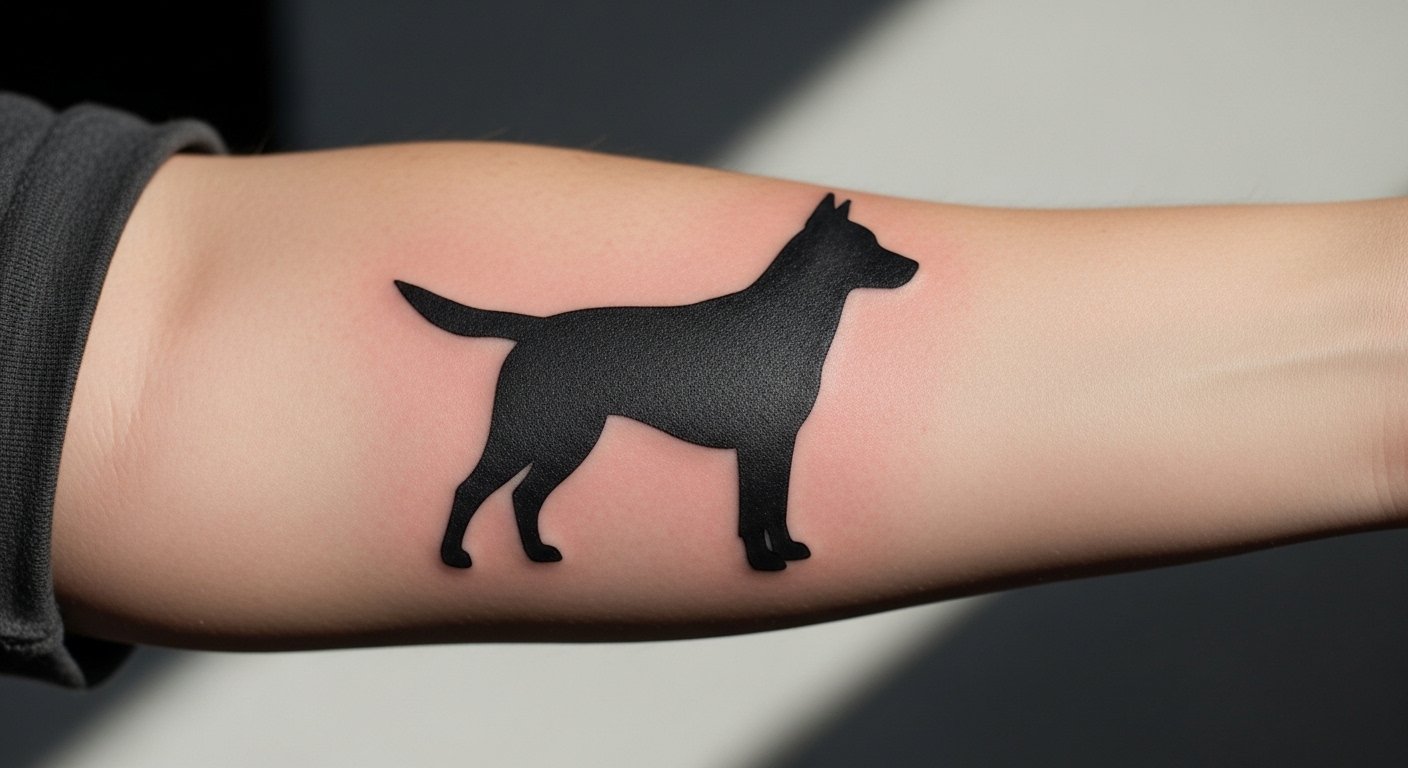 21 Bold Blackwork Dog Tattoo Ideas