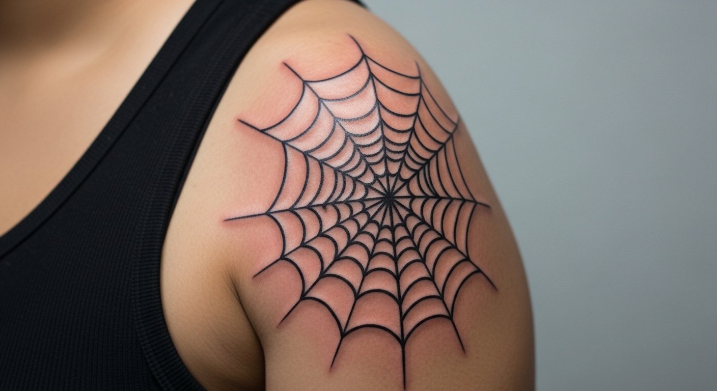 27 Abstract Spider Web Tattoo Designs That Stand Out