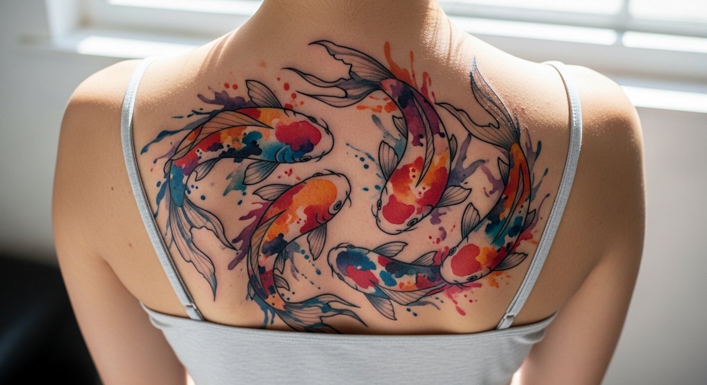 27 Pretty Koi Fish Tattoo Design Ideas