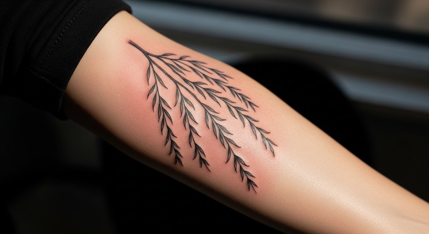 21 Modern Weeping Willow Tattoo Designs