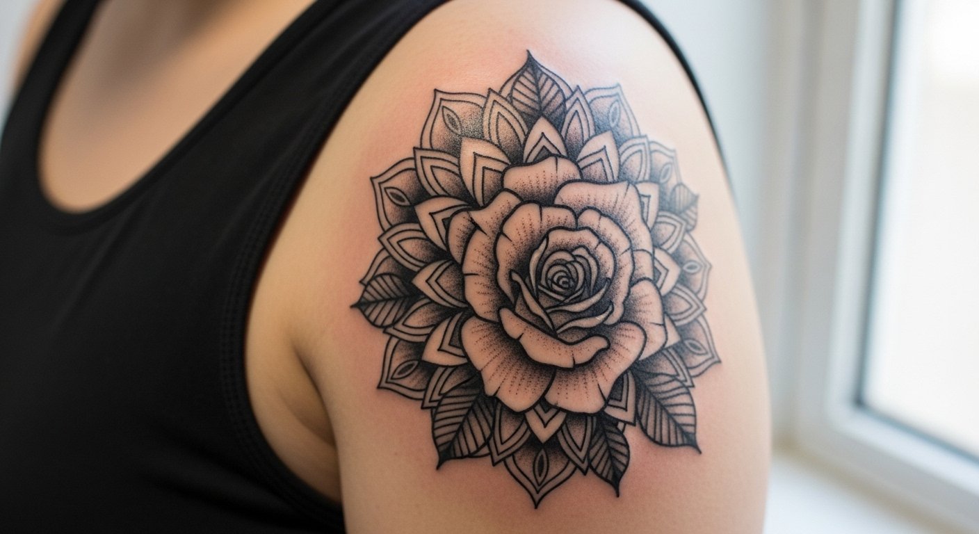 17 Abstract Rose Tattoo Design Ideas You Will Love