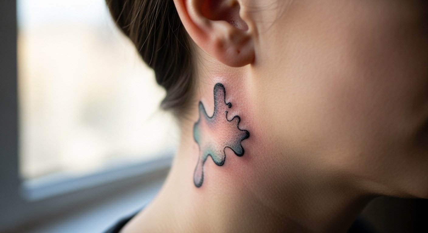 27 Abstract Tattoo Designs Behind Ear That Stand Out