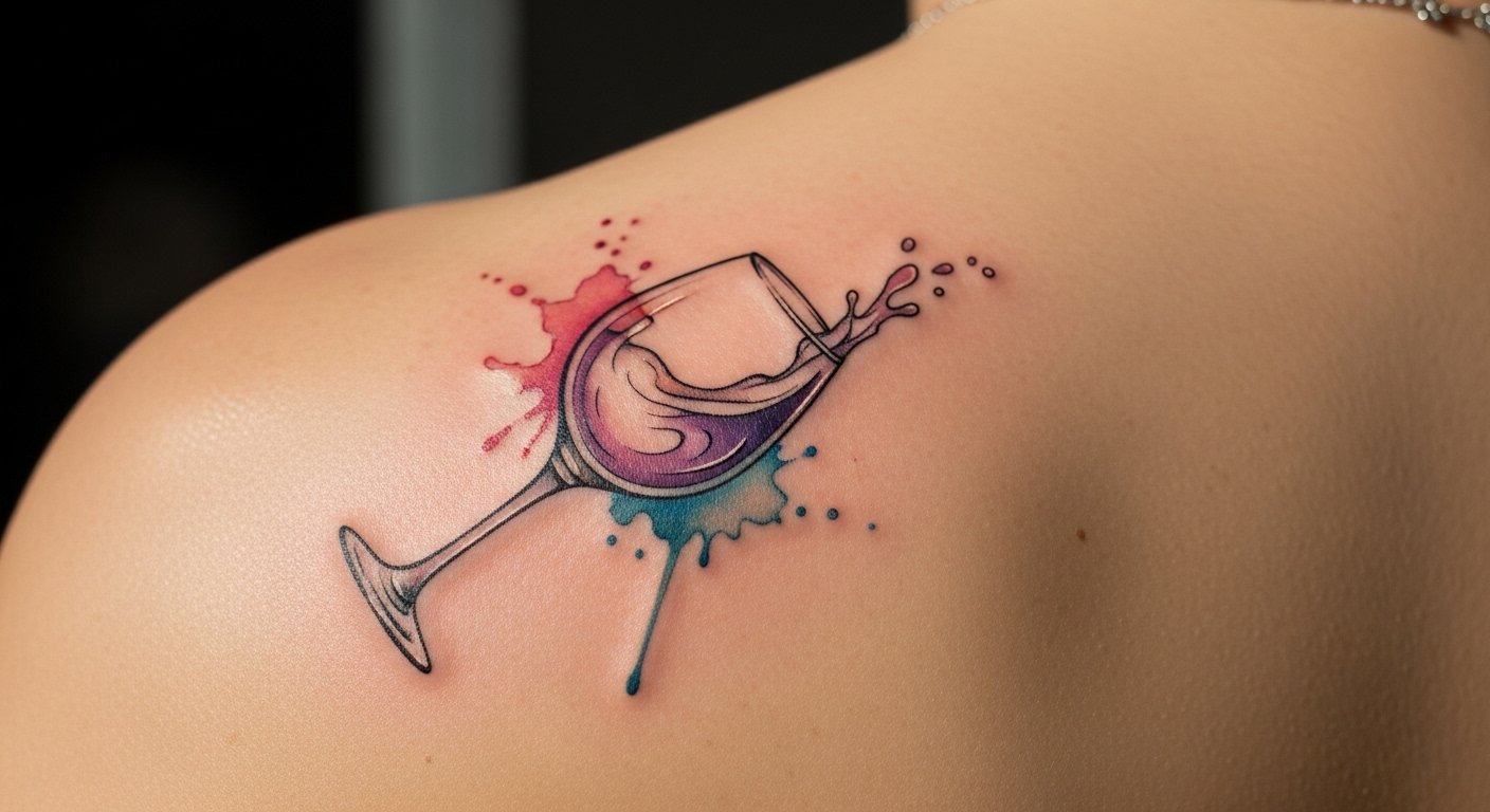 17 Cute Wine Glass Tattoo Inspo