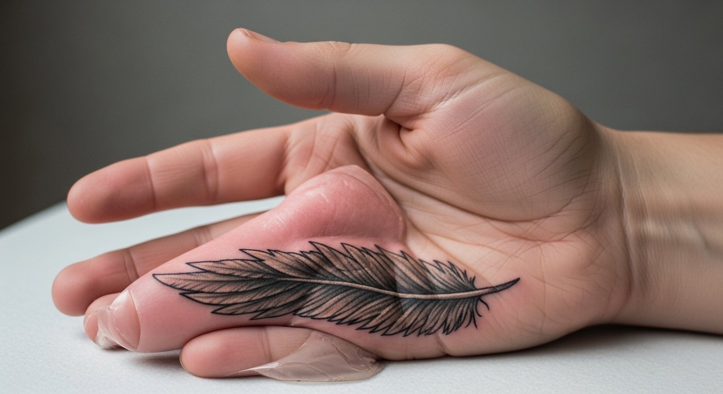 17 Tiny Wing Tattoo Designs on Finger