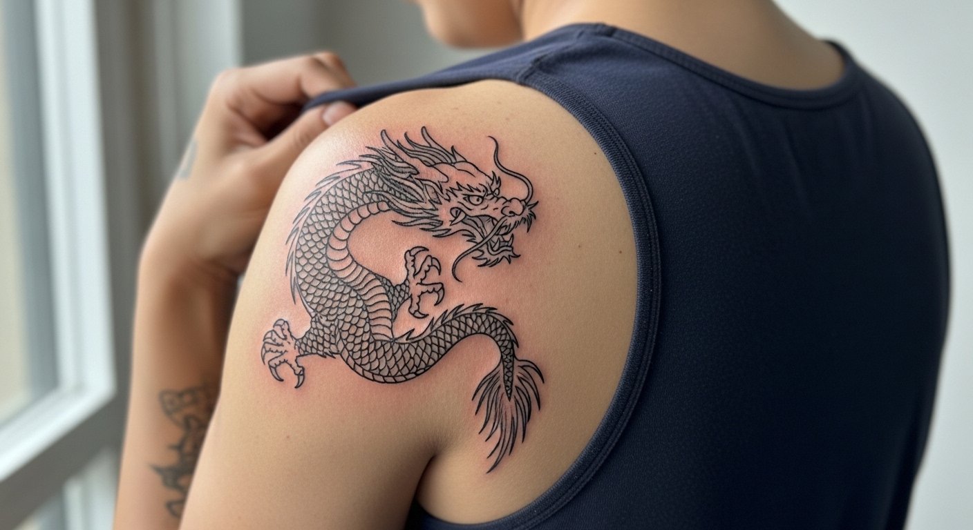 21 Chinese Dragon Tattoo Sketches That Feel Powerful